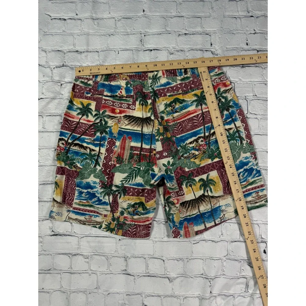 Reyn Spooner Shorts XL Mele Kalikimaka Christmas Santa Hawaiian Tropical Resort
